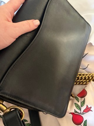 Bolso Coach Piel Negro y Dorado