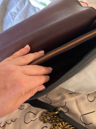Bolso Coach Piel Negro y Dorado