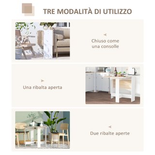 Tavolo da Pranzo Allungabile, Tavolo Pieghevole in