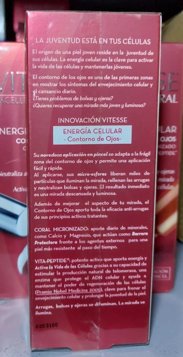 VITESSE Excellent Coral Contorno Ojos 15ml NUEVO