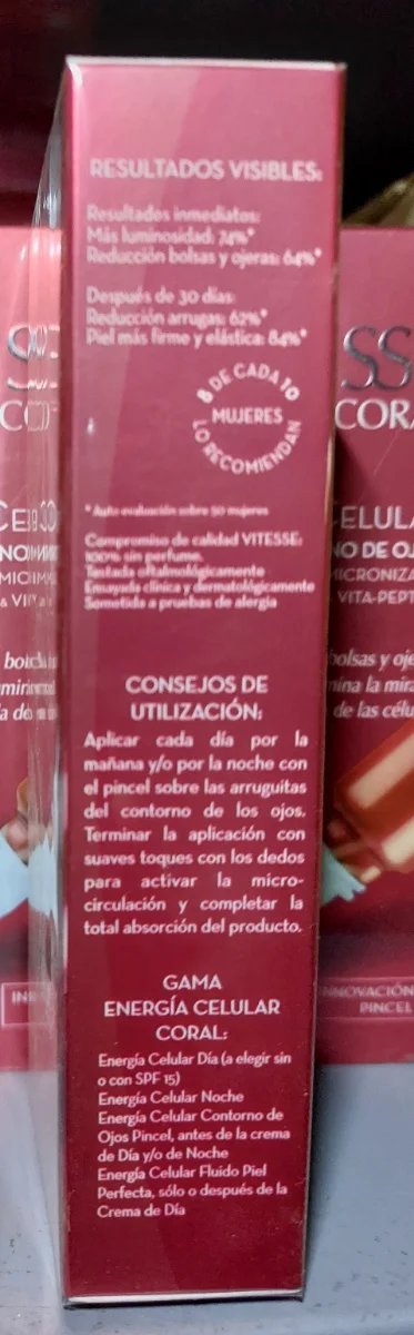 VITESSE Excellent Coral Contorno Ojos 15ml NUEVO