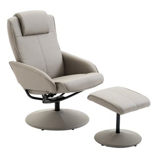 Poltrona Relax Reclinabile con Pouf Poggiapiedi Ab