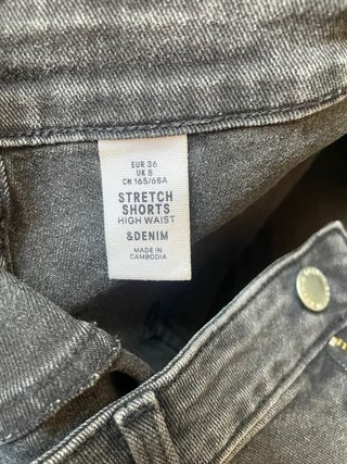 Pantalones cortos negros vaqueros