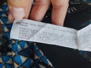 Completo Zara fantasia blu e bianco