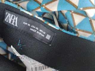 Completo Zara fantasia blu e bianco