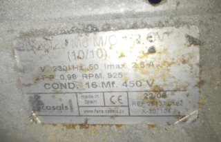 Motor extractor para campana extractora