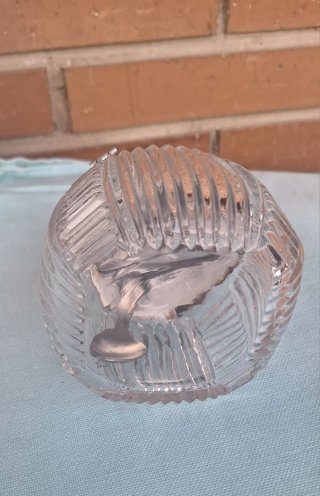 Azucarero Vintage Cristal y Acero inoxidable