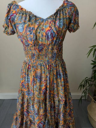 Vestido largo estampado talla M