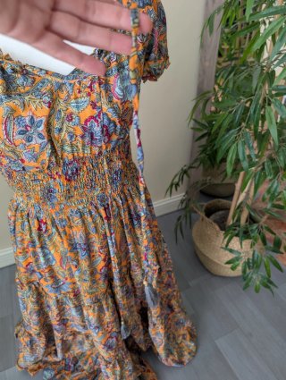 Vestido largo estampado talla M