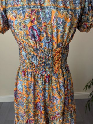 Vestido largo estampado talla M