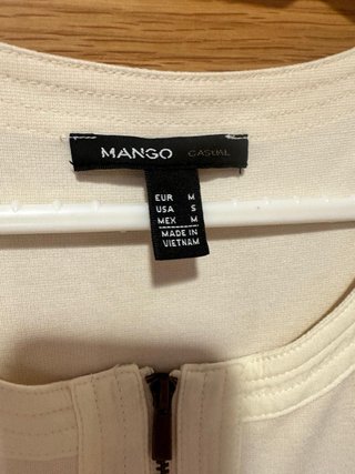 Vestido corto Mango Beige Talla M