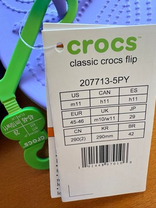 Chanclas Crocs Moradas Talla 45/46 Nuevas