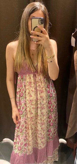 Abito midi stampato floreale Zara