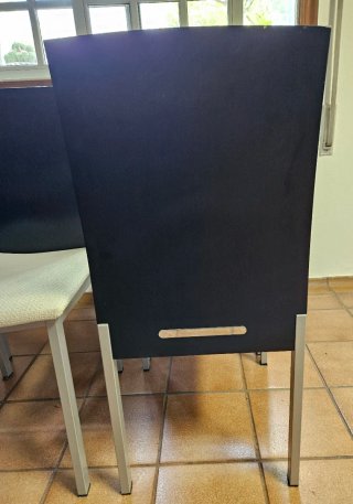 4 Sillas Comedor Madera Beige/Negro