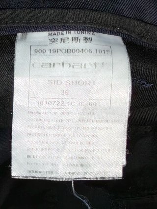 Pantalón corto Carhartt WIP negro original