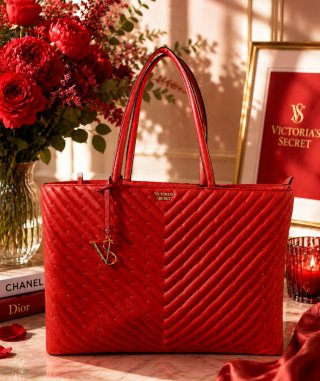 Bolso Tote Victoria's Secret Rojo