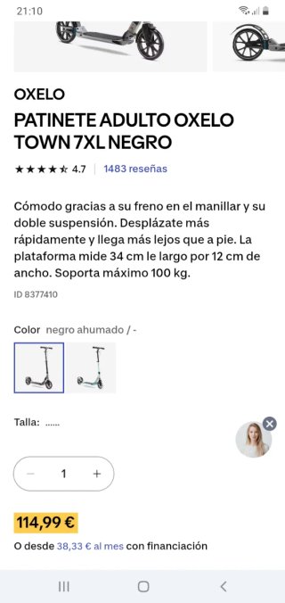 Patín Oxelo Adulto 100kg
