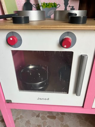 Cocinita de juguete Janod rosa