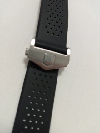 Cinturino Tag Heuer nero con fibbia