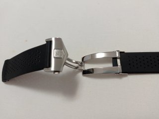 Cinturino Tag Heuer nero con fibbia