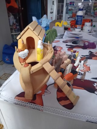 Arca di Noè in legno vintage 25pz