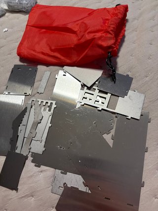 Estufa plegable camping metal