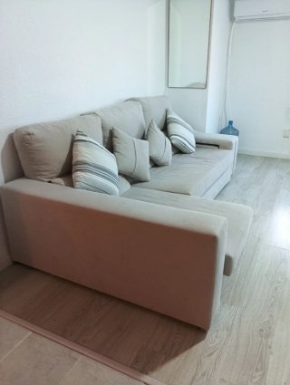 Sofá Chaiselongue Cama Beige Capuchino