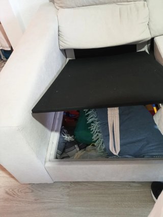 Sofá Chaiselongue Cama Beige Capuchino