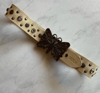 Cintura in pelle con borchie e strass Datch