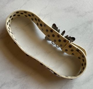 Cintura in pelle con borchie e strass Datch