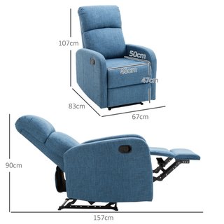 Poltrona Relax Reclinabile Manuale con Poggiapiedi