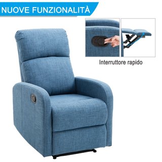 Poltrona Relax Reclinabile Manuale con Poggiapiedi