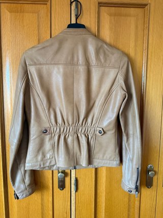 Cazadora Piel Mujer Massimo Dutti Marrón