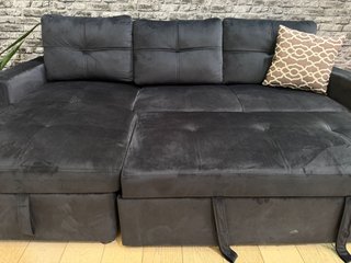 Sofá Cama Negro con Arcón