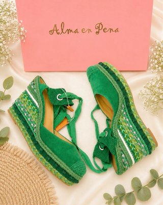 Sandalias Alma en Pena verdes
