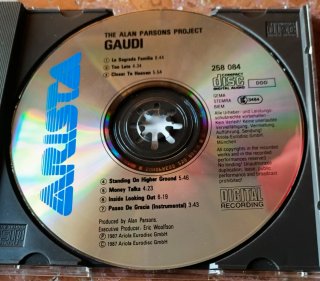 THE ALAN PARSONS PROJECT - Gaudí. Cd