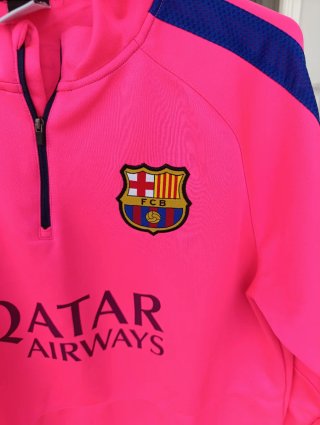 Sudadera NUEVA, Nike, FC Barcelona, Talla L. Rosa