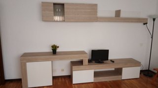 Estantería Mueble Comedor Madera y Cristal