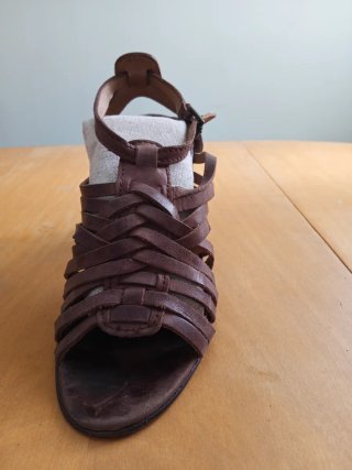 Sandalias tacón piel Massimo Dutti Talla 36