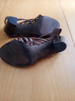 Sandalias tacón piel Massimo Dutti Talla 36