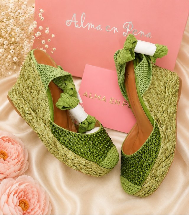 Cuñas Alma en Pena Verdes Brillantes