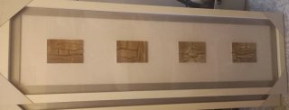 Cuadro decorativo madera y papel