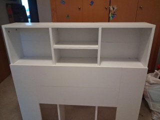 Cabezal cama 90 madera blanca