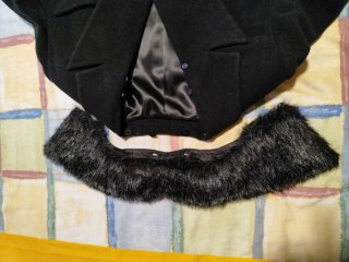 Abrigo pañete mujer negro