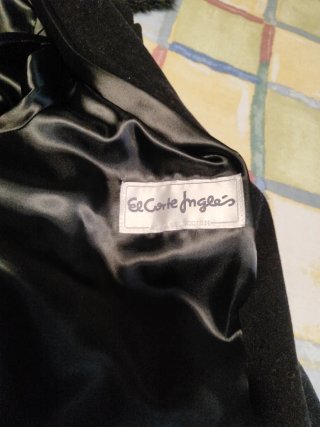 Abrigo pañete mujer negro
