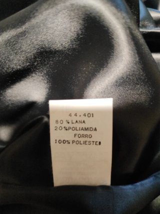 Abrigo pañete mujer negro