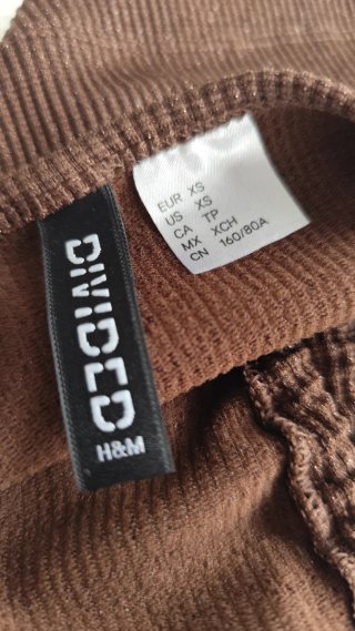 Top H&M Marrón Fruncido Halter