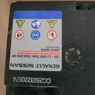 Batería Coche Renault Nissan 70Ah 720A