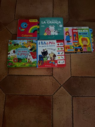 Lote de libros para bebes: pepe y mila, la granja