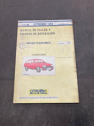 Manual de Taller Citroën GSA - Lote 3 Tomos